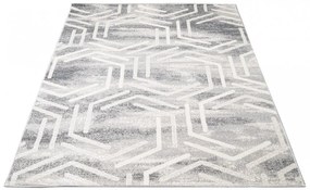 Svetlý dizajnový koberec s geometrickým vzorom Šírka: 80 cm | Dĺžka: 150 cm
