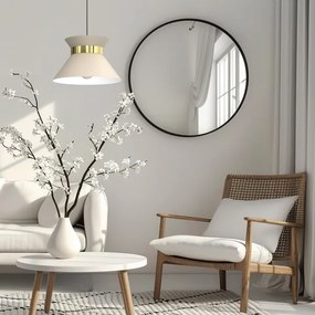 Luster na lanku NORGE 1xE27/15W/230V béžová/zlatá