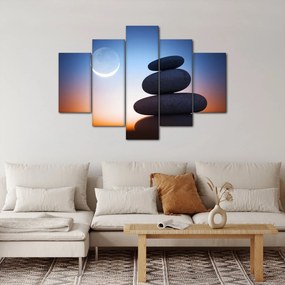 Obraz poskladaných kameňov na sebe (150x105 cm)