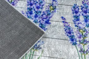 Protišmykový koberec / behúň ANDRE 2716 sivý / fialový