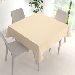 Biante Veľký štvorcový bavlnený keprový obrus KEP-002 Vanilkový 160x160 cm