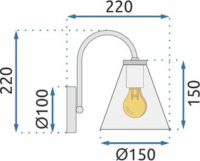 Toolight Toolight, nástenné svietidlo FOREST APP933-1W, biela-hnedá, OSW-03857