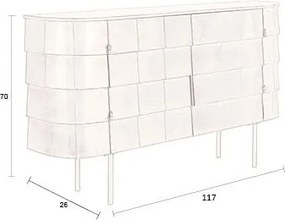 Kovová komoda v zlatej farbe 117x70x26 cm Hanna – Dutchbone
