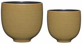 Keramické ručne vyrobené obaly na kvetináče v súprave 2 ks ø 31 cm Yuka – Hübsch