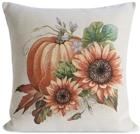 GOBELÍNOVÁ DEKORAČNÁ OBLIEČKA NA VANKÚŠ PUMPKIN1 45X45 CM VZOROVANÁ