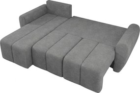 Rozkladacia obojstranná sedacia súprava do L SEVIO 246x145 cm, sivá + 2 vankúšiky ZDARMA