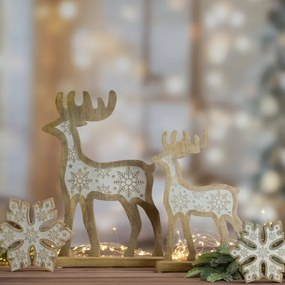 Vianočná dekorácia FIG 132 svetlohnedá / biela (2 ks)