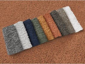 Oranžová rozkladacia/s úložným priestorom rohová pohovka z textílie buklé (pravý roh/s leňoškou) Montaigne – Bobochic Paris