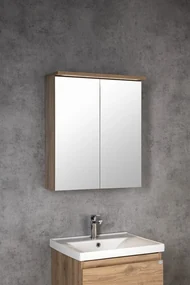 Aqualine Aqualine, KAWA STRIP Galérka s LED osvetlením 80x70x22cm, dub emporio, WGL38S