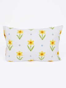 Bavlnená obliečka na vankúš Renforcé 40 × 60 cm - Narcis bieložlté