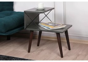 Nočný stolík CROSS 55x50 cm antracit