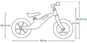 Lionelo - Odrážadlo BART AIR čierna/oranžová