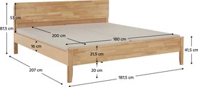 Manželská posteľ 180 cm Novedades (prírodná) (s roštom). Vlastná spoľahlivá doprava až k Vám domov. 1116427