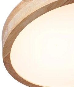 Škandinávske stropné svietidlo Drevo 40cm vrátane LED stmievateľné - Pecker