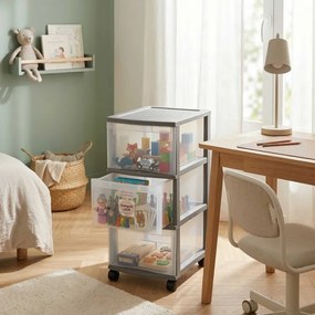 SUNDIS Úložný box s 3 zásuvkami, antracit, OFFICEMIX - MAXI