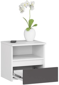 Noční stolek CL1 bílý/grafitově šedý