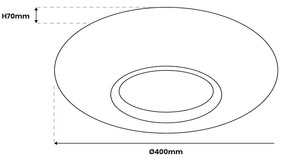 Stropné LED svietidlo Tokyo, 1x LED 24w, 3000-6000k, w/g, s ovládačom