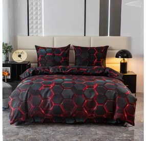 Obliečky z mikrovlákna GEOMA čierne Rozmer obliečky: 2 ks 70 x 80 cm | 160 x 200 cm