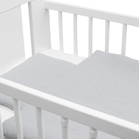 Mušelínový set do postieľky s výplňou New Baby 100x70 cm svetlo sivý