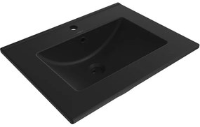 Mexen Atena, umývadlo na zapustenie do dosky 61 x 46 cm, čierna matná, 25016070