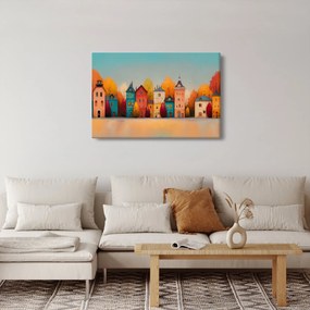 Obraz - Jesenná dedina (90x60 cm)