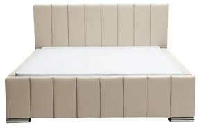 Čalúnená posteľ Sweet s matracom, roštom a úložným priestorom - Béžová - šírka 120cm