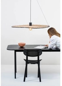 FARO 68590-70 - Luster na lanku COSTAS 1xE27/15W/230V pr. 100 cm čierna/ratan