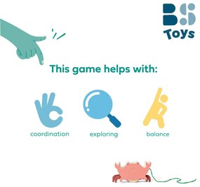 Ťahacia hračka - veselý krab