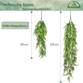 Plantasia závesná umelá rastlina, 120 cm, 4 ks