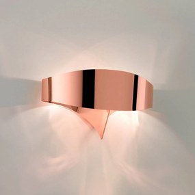 Medené dizajnové nástenné svietidlo Scudo