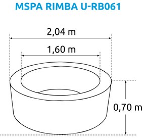Mspa | Vírivý bazén MSPA Rimba U-RB062 | 11400297