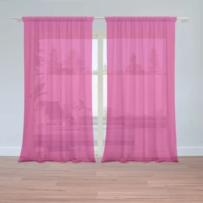 Sablio Záclony Sýtoružová: 2ks 150x250cm