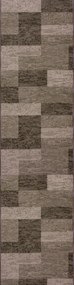 Associated Weavers 200x67 cm Protišmykový behúň na mieru Icona 44 - obšitý zo všetkých strán, hnedá, chodba / predsieň