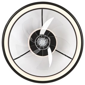 LED Stropné svietidlo s ventilátorom FARGO LED/37W/230V čierna + DO