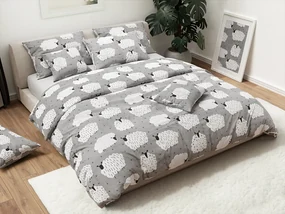 Bavlnené obliečky OVEČKA sivé Rozmer obliečky: 70 x 90 cm | 140 x 200 cm