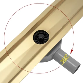 Rea Pro, lineárny odtokový žľab 70cm GREEK, zlatá lesklá, REA-G8028