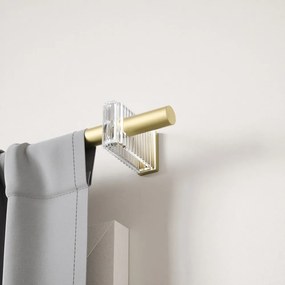 Matne zlatá oceľová roztiahnuteľná garniža 107 - 305 cm Flute – Umbra