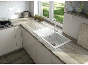 Deante ZQZVA113 - Kuchynský drez ZORBA 76x44 cm + granitová batéria