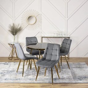 PROXIMA.store - Čalúnená jedálenská stolička CARO FARBA: sivá