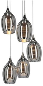 Luster na lanku MARINA 5xE27/60W/230V chróm