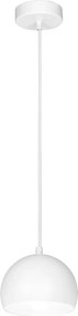 Závesné svietidlo SOOL na lanku 1xE27/15W/230V pr. 15 cm biele