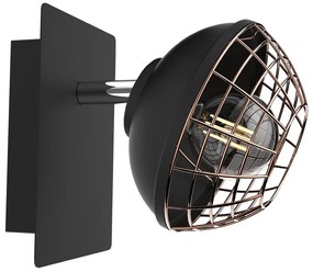 Nástenné svietidlo Logan, 1x zlaté/čierne kovové tienidlo, b