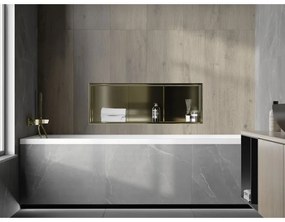 Mexen X-Wall-R, polička na zapustenie na obklad s golierom 90 x 30 cm, zlatá , 1950903010S