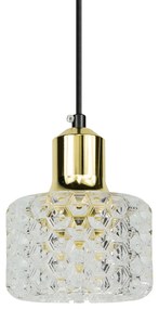 Závesné svietidlo Lumi, 1x transparentné akrylové tienidlo, b/g