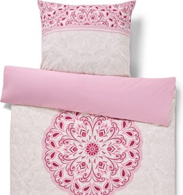 Posteľná bielizeň renforcé, mandala, ružová, štandardná veľkosť