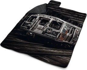 Sablio Plážová deka Mestské metro s graffiti: 200x140 cm