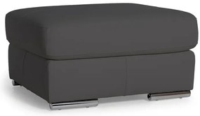 Kožený taburet LOREN II, sivá (madras - 128 grey)