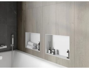 Mexen X-Wall-NR, polička na zapustenie pod obklad bez goliera 45 x 30 cm, biela, 1921453010