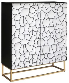 Dizajnová vysoká komoda Ladarius 120 cm biela