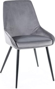 SI Stolička Cobe Velvet sivý